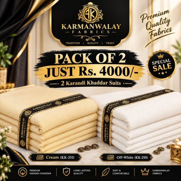 Pack of 2 karandi Khaddar